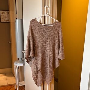 Sonoma Tan Knit Poncho Super Cute
